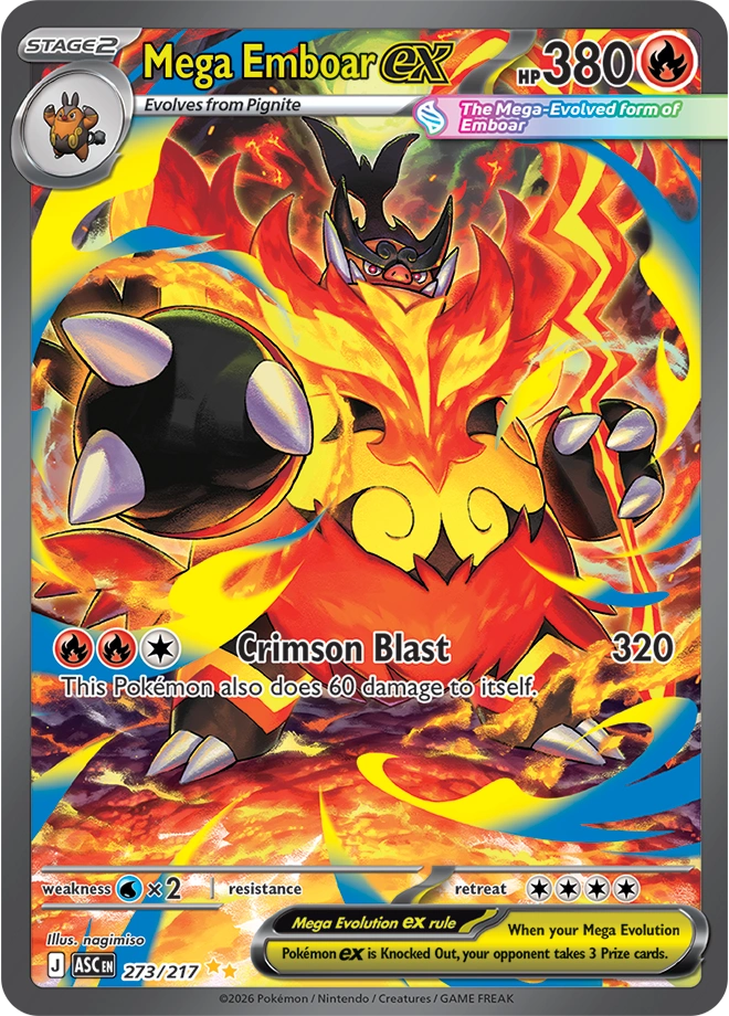 ASC Ascended Heroes - 273/217 - Mega Emboar ex
