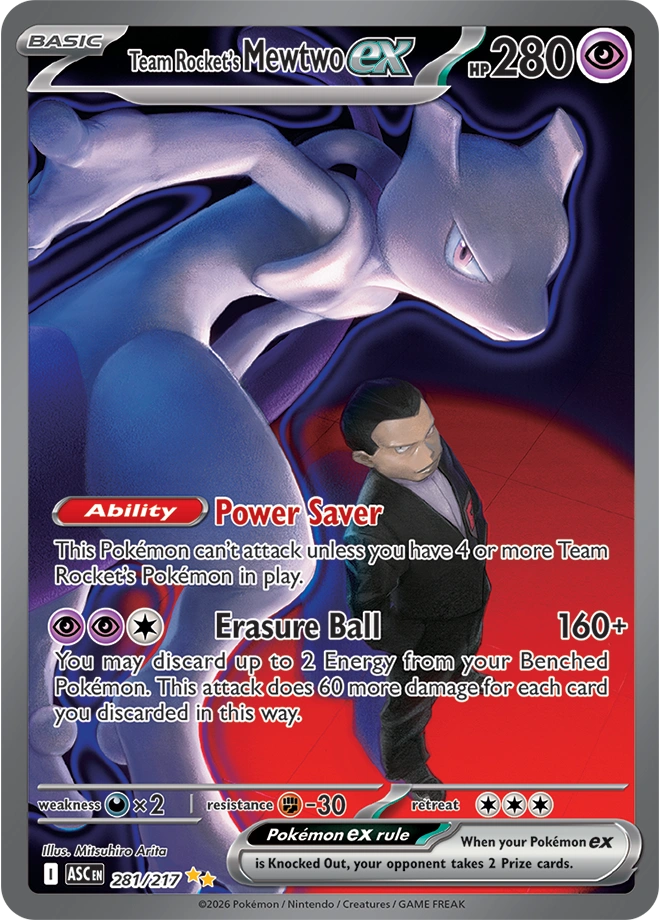 ASC Ascended Heroes - 281/217 - Team Rocket's Mewtwo ex
