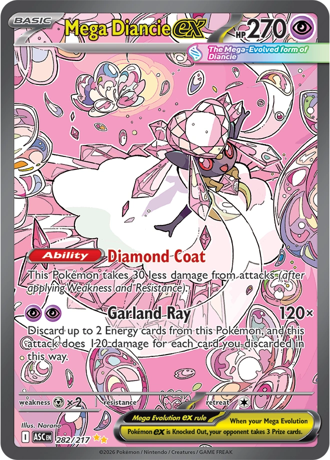 ASC Ascended Heroes - 282/217 - Mega Diancie ex