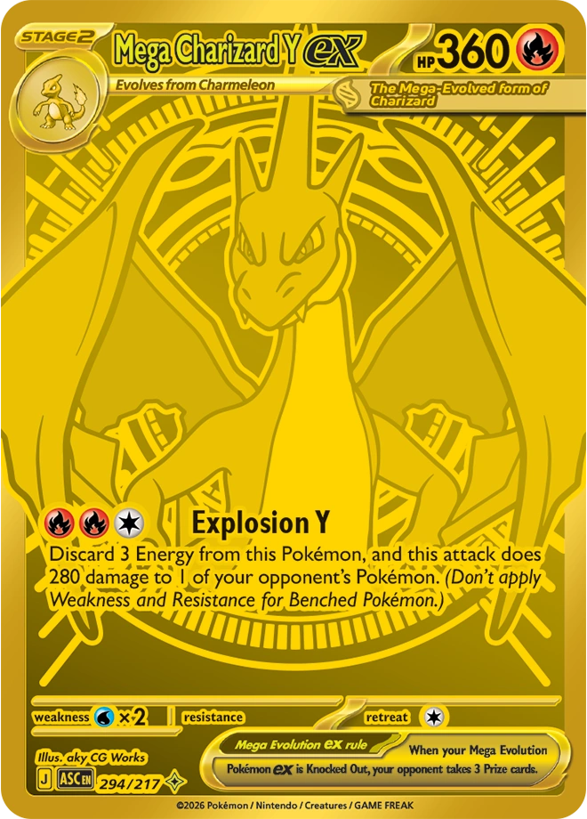 ASC Ascended Heroes - 294/217 - Mega Charizard Y ex (złota)