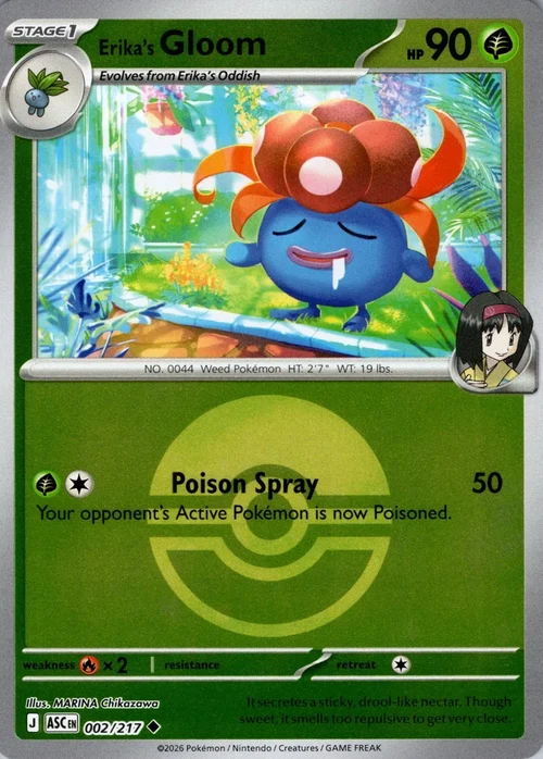 ASC Ascended Heroes - 002/217 - Erika's Gloom (Poké Ball Reverse Holo)