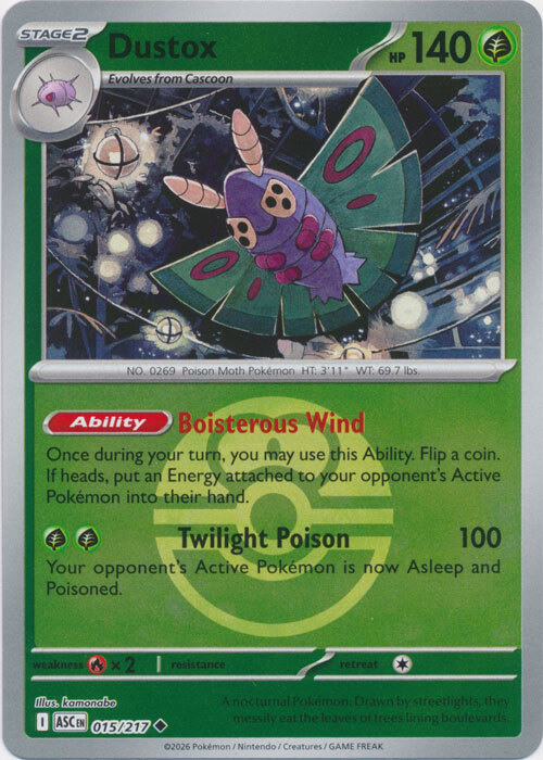 ASC Ascended Heroes - 015/217 - Dustox (Love Ball Reverse Holo)