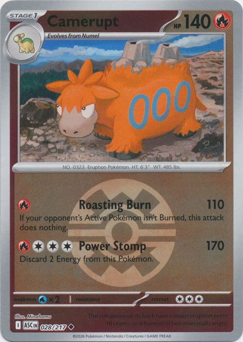 ASC Ascended Heroes - 028/217 - Camerupt (Quick Ball Reverse Holo)