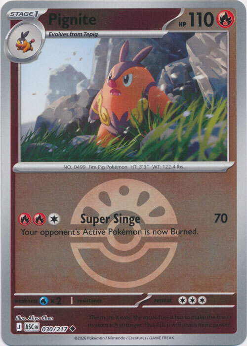 ASC Ascended Heroes - 030/217 - Pignite (Friend Ball Reverse Holo)