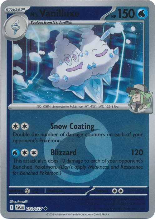 ASC Ascended Heroes - 051/217 - N's Vanilluxe (Energy Reverse Holo)