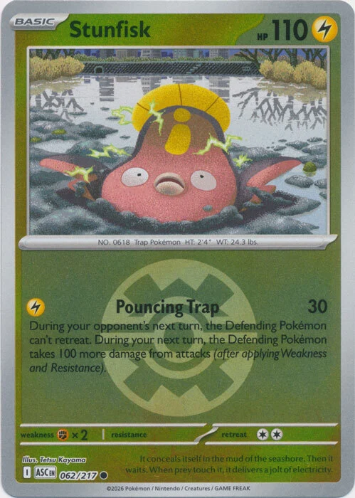 ASC Ascended Heroes - 062/217 - Stunfisk (Quick Ball Reverse Holo)
