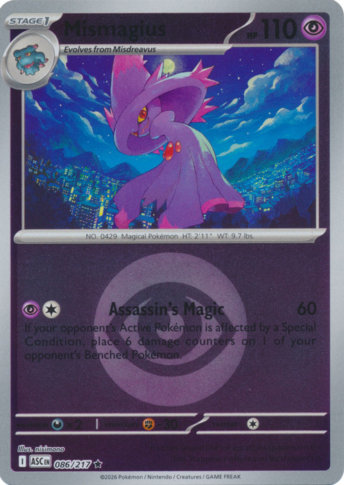 ASC Ascended Heroes - 086/217 - Mismagius (Energy Reverse Holo)