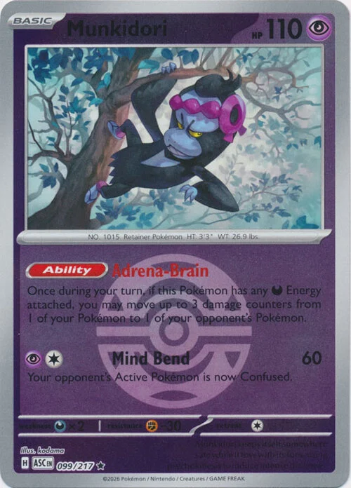 ASC Ascended Heroes - 099/217 - Munkidori (Dusk Ball Reverse Holo)
