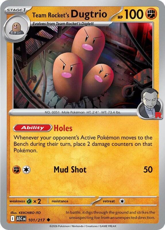 ASC Ascended Heroes - 101/217 - Team Rocket's Dugtrio