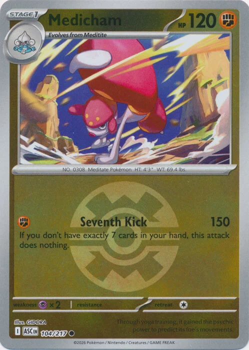 ASC Ascended Heroes - 104/217 - Medicham (Quick Ball Reverse Holo)