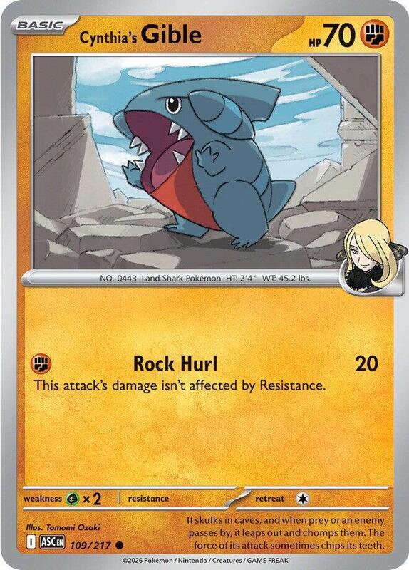 ASC Ascended Heroes - 109/217 - Cynthia's Gible