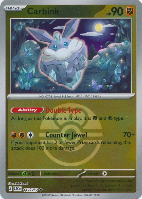 ASC Ascended Heroes - 117/217 - Carbink (Love Ball Reverse Holo)