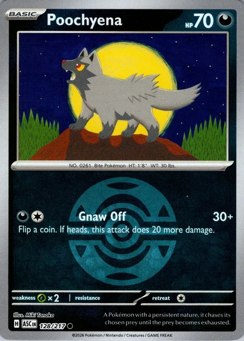 ASC Ascended Heroes - 128/217 - Poochyena (Dusk Ball Reverse Holo)