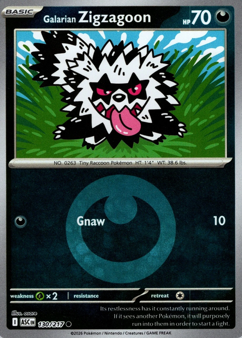 ASC Ascended Heroes - 130/217 - Galarian Zigzagoon (Energy Reverse Holo)