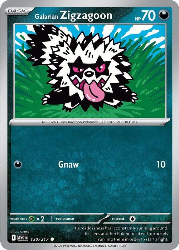 ASC Ascended Heroes - 130/217 - Galarian Zigzagoon