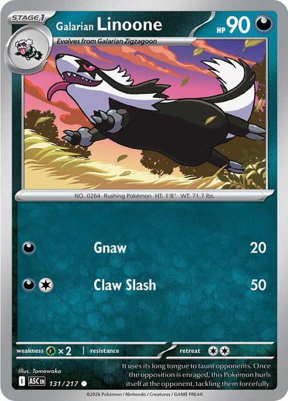 ASC Ascended Heroes - 131/217 - Galarian Linoone