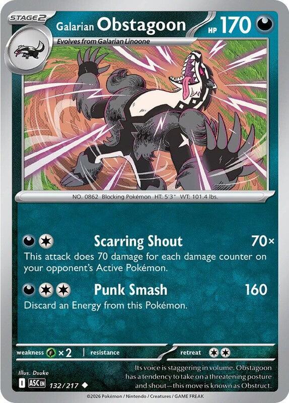 ASC Ascended Heroes - 132/217 - Galarian Obstagoon