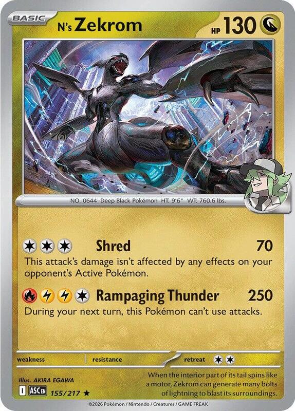 ASC Ascended Heroes - 155/217 - N's Zekrom (Holo)