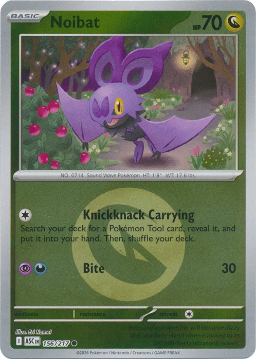 ASC Ascended Heroes - 156/217 - Noibat (Energy Reverse Holo)