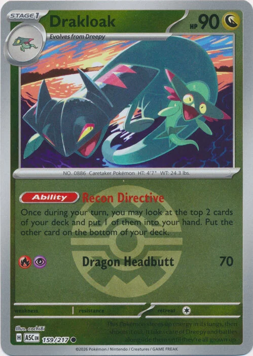 ASC Ascended Heroes - 159/217 - Drakloak (Quick Ball Reverse Holo)