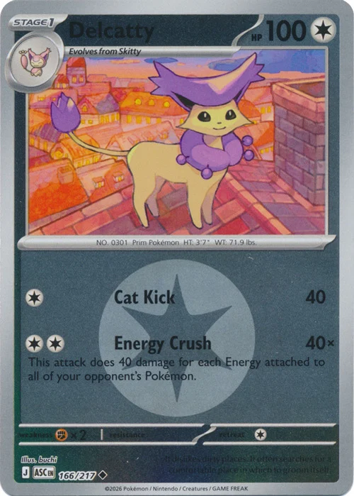 ASC Ascended Heroes - 166/217 - Delcatty (Energy Reverse Holo)