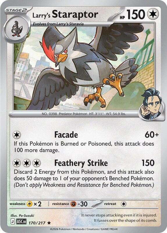 ASC Ascended Heroes - 170/217 - Larry's Staraptor (Holo)