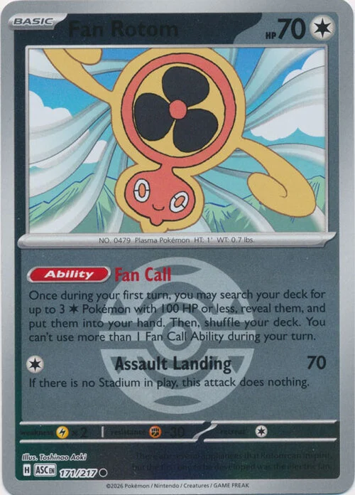 ASC Ascended Heroes - 171/217 - Fan Rotom (Dusk Ball Reverse Holo)