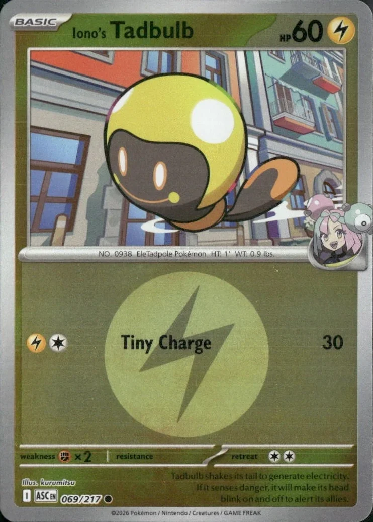 ASC Ascended Heroes - 069/217 - Iono’s Tadbulb (Energy Reverse Holo)