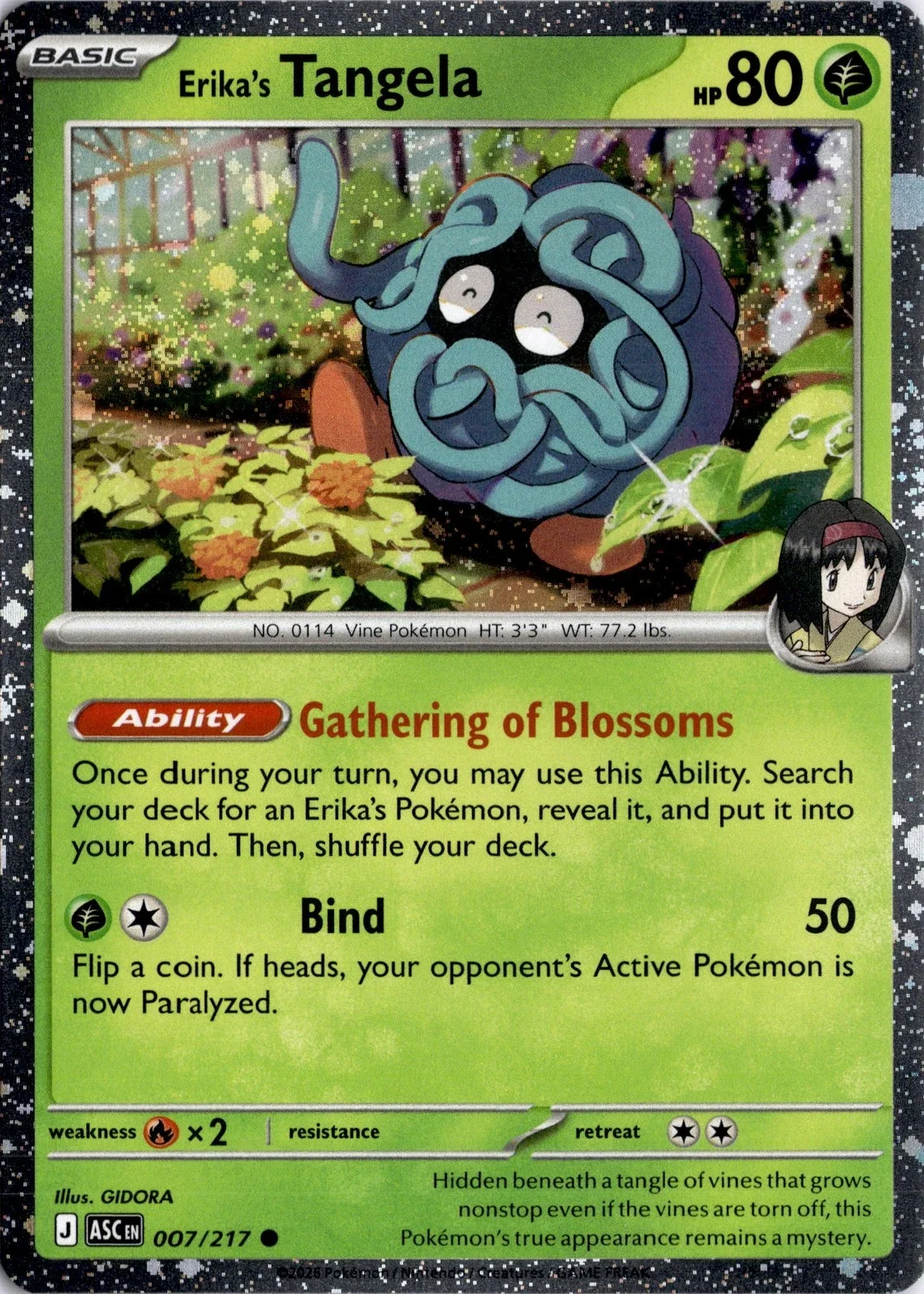 ASC Ascendent Heroes - 007/217 - Erika's Tangela (Cosmos Holo)