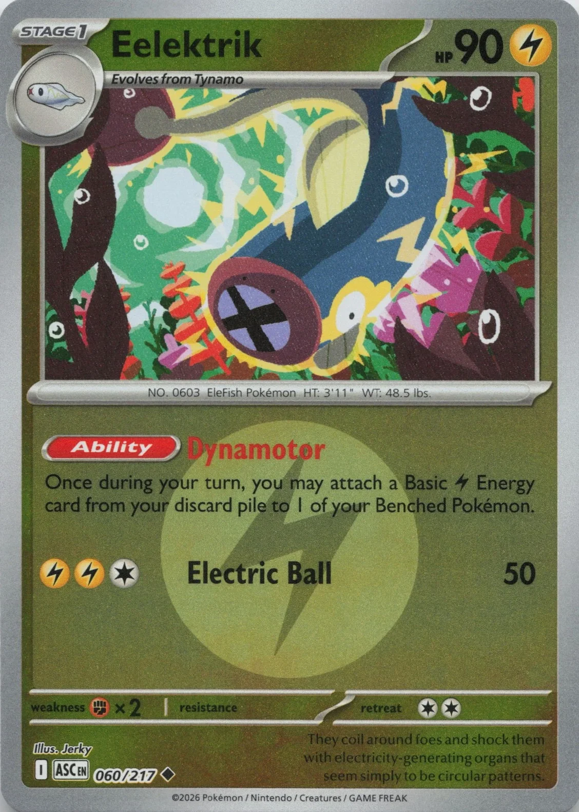 ASC Ascendent Heroes - 060/217 - Eelektrik (Energy Reverse Holo)