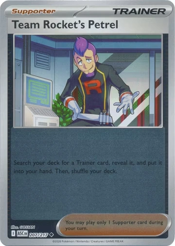 ASC Ascendent Heroes - 207/217 - Team Rocket's Petrel (Reverse Holo)