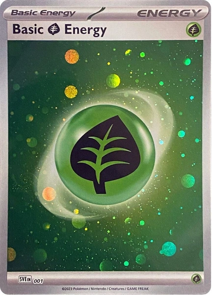 Scarlet & Violet Energy - SVE001 - Basic Grass Energy (Cosmos Holo)