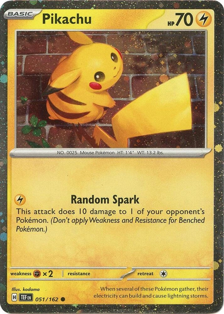 TEF Temporal Forces - 051/162 - Pikachu (Cosmos Holo)