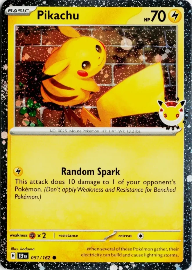 TEF Temporal Forces - 051/162 - Pikachu (2026 Pokémon Day)