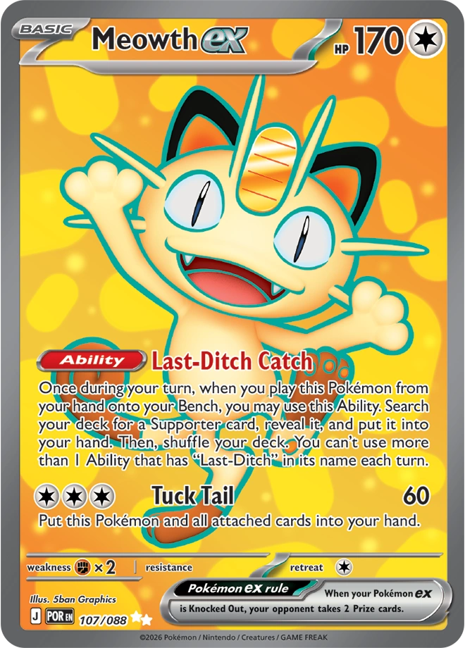 POR - Perfect Order - 107/088 - Meowth ex