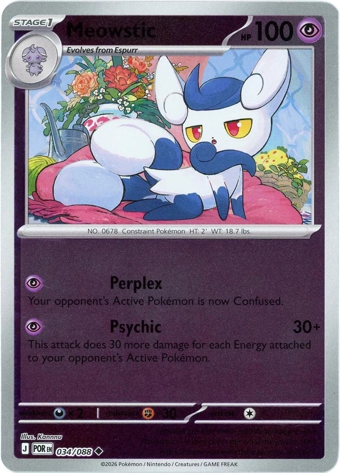 POR Perfect Order - 034/088 - Meowstic (Reverse Holo)