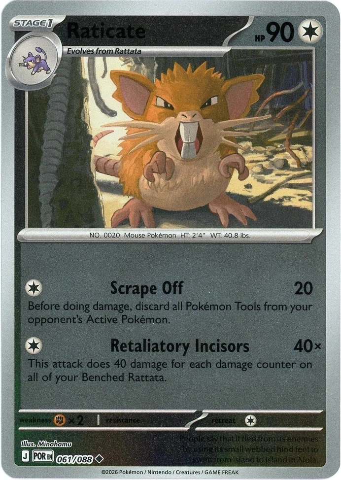 POR Perfect Order - 061/088 - Raticate (Reverse Holo)