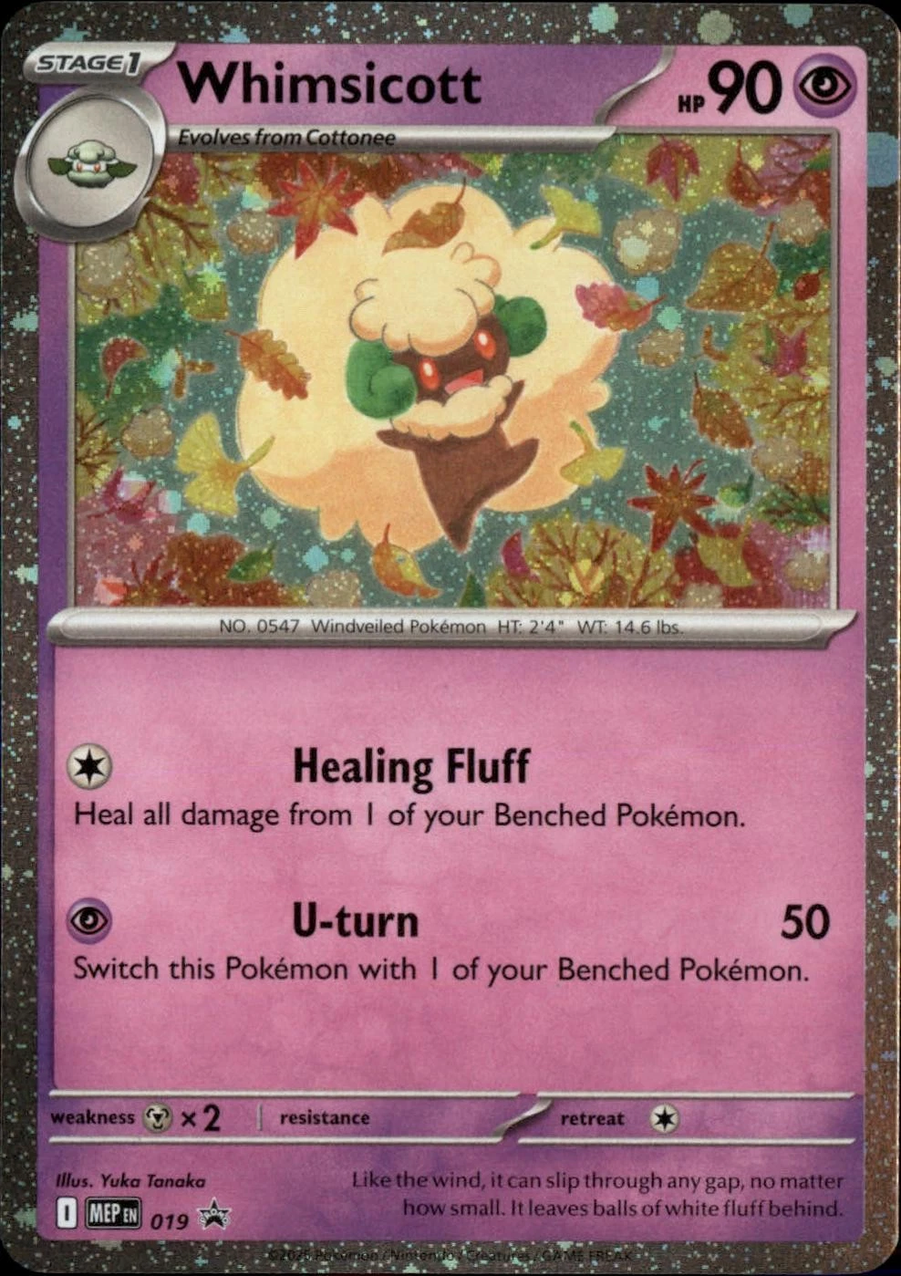 Mega Evolution Promos - MEP019 - Whimsicott (Cosmos Holo)