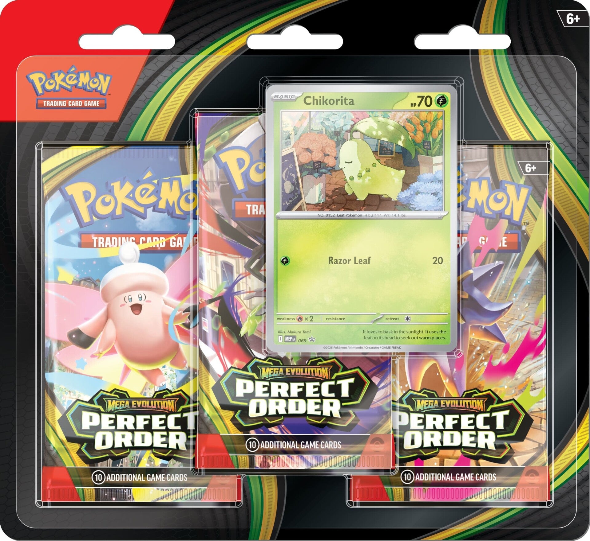 Pokemon: Perfect Order - 3-pack - Chikorita