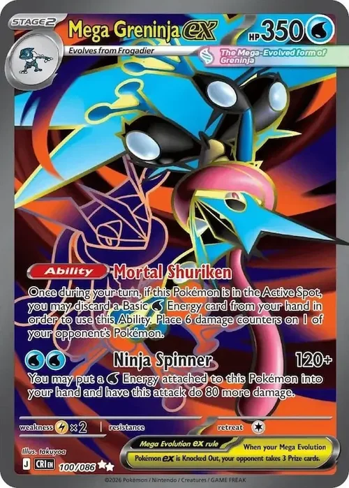 CRI Chaos Rising - 100/086 - Mega Greninja ex