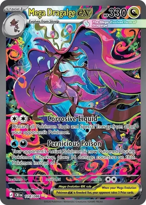 CRI Chaos Rising - 118/086 - Mega Dragalge ex