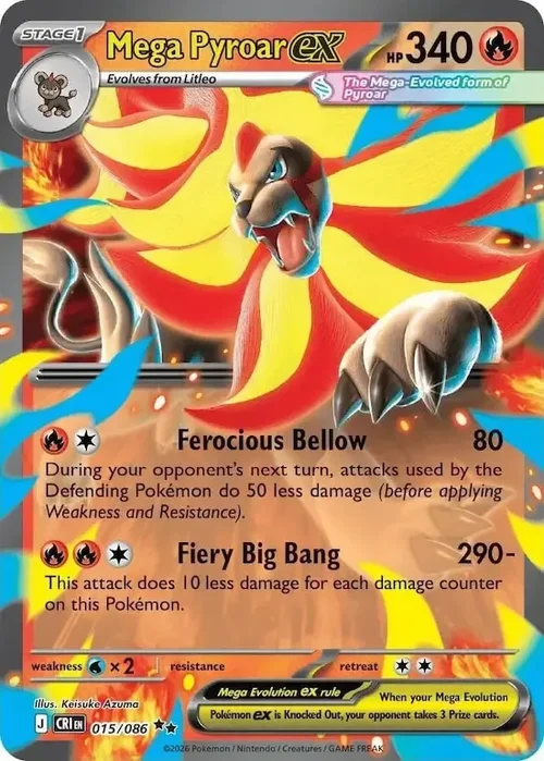 CRI Chaos Rising - 015/086 - Mega Pyroar ex
