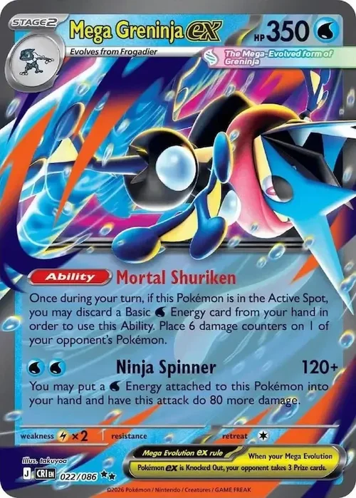 CRI Chaos Rising - 022/086 - Mega Greninja ex