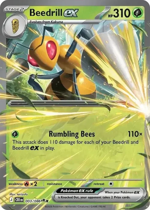 CRI Chaos Rising - 003/086 - Beedrill ex