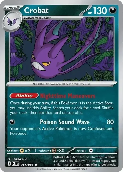 CRI Chaos Rising - 051/086 - Crobat (Holo)