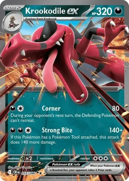 CRI Chaos Rising - 055/086 - Krookodile ex