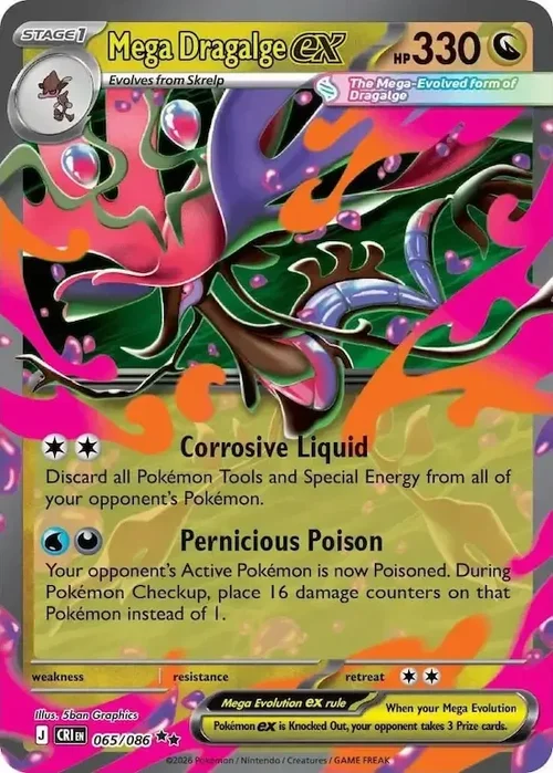 CRI Chaos Rising - 065/086 - Mega Dragalge ex