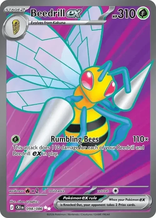 CRI Chaos Rising - 098/086 - Beedrill ex