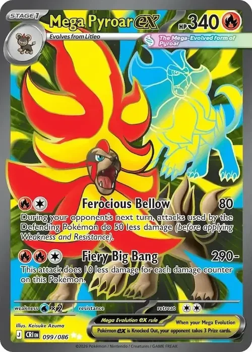 CRI Chaos Rising - 099/086 - Mega Pyroar ex