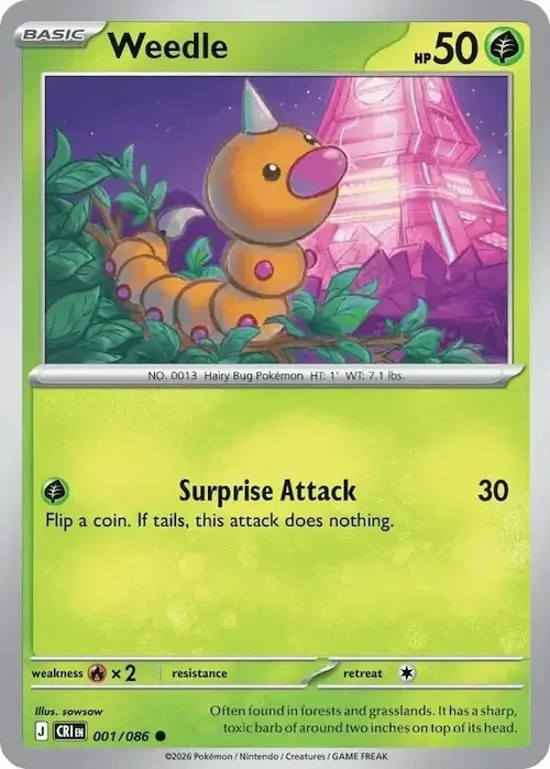 CRI Chaos Rising - 001/086 - Weedle